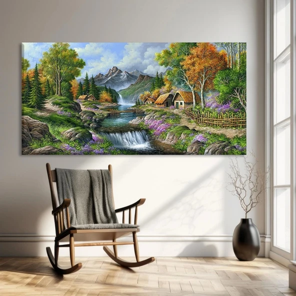 Dağ Evi Kanvas Tablo ürün görseli