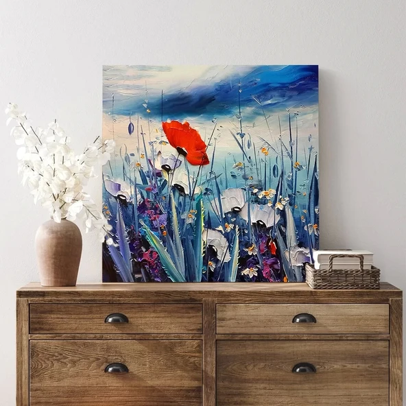 Karanfil Bahçesi Kanvas Tablo - Resim 3