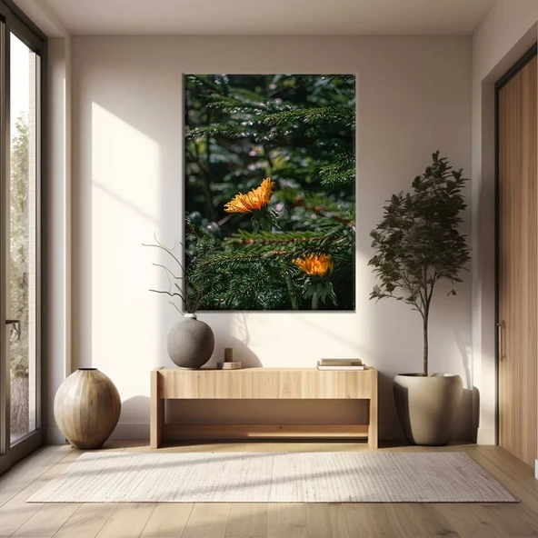 Dallardaki Çiçek Kanvas Tablo ürün görseli