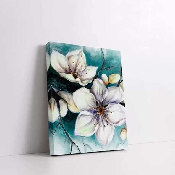 İnci Çiçekleri Kanvas Tablo - Resim 2