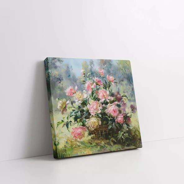 Soft Çiçek Buketi Kanvas Tablo - Resim 2