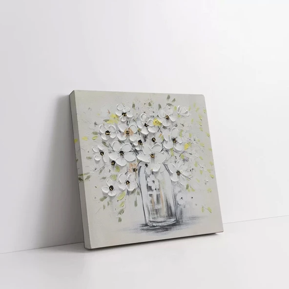 Vazodaki Papatyalar Kanvas Tablo - Resim 2