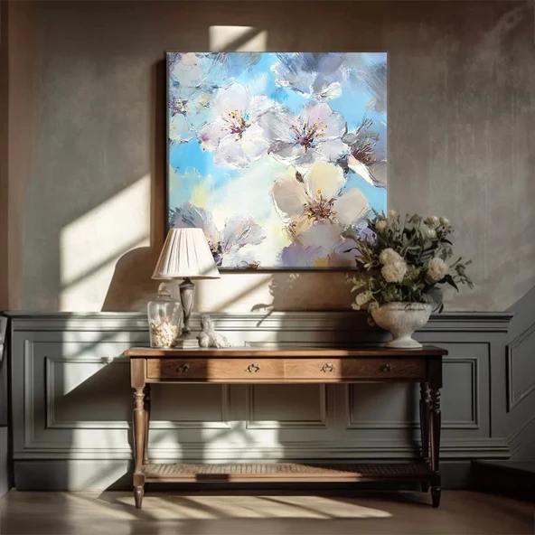 Bağbozumu Çiçekler Kanvas Tablo ürün görseli