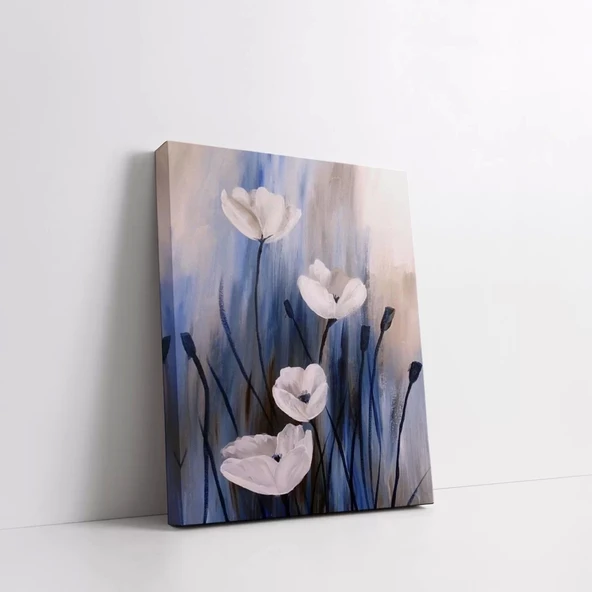 Mavi Lale Kanvas Tablo - Resim 2