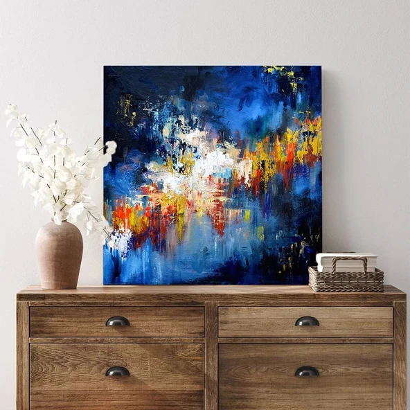 Renklerin Çarpışması Kanvas Tablo - Resim 3