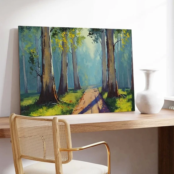 Işık ve Orman Kanvas Tablo - Resim 3