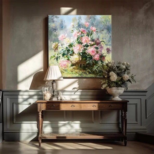 Soft Çiçek Buketi Kanvas Tablo ürün görseli