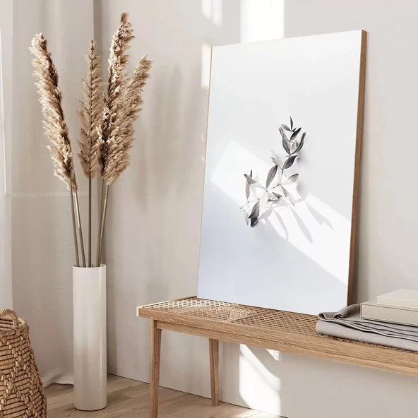 Soyut Kuru Yapraklar Kanvas Tablo - Resim 3