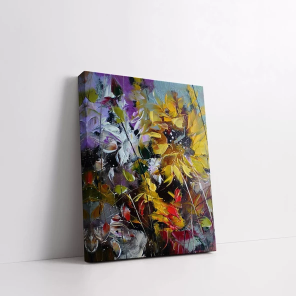 Dekoratif Çiçekler Kanvas Tablo - Resim 3