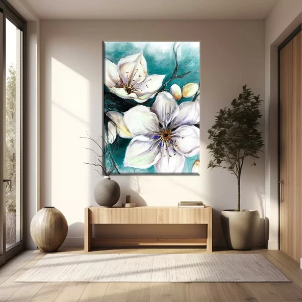 İnci Çiçekleri Kanvas Tablo ürün görseli