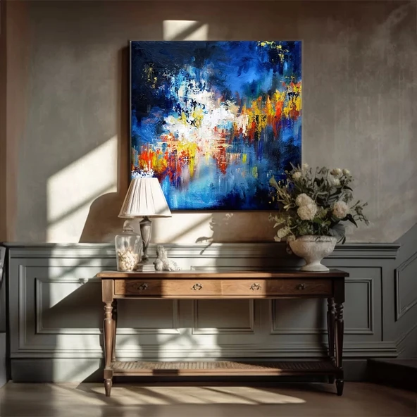 Renklerin Çarpışması Kanvas Tablo ürün görseli