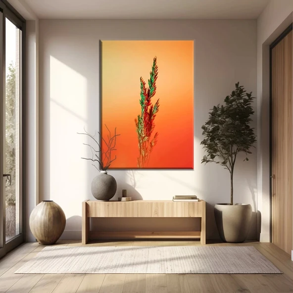 Gün Batımındaki Çiçek Kanvas Tablo ürün görseli