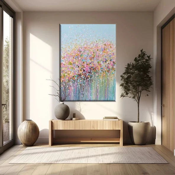 Gökyüzü ve Çiçekler Kanvas Tablo ürün görseli