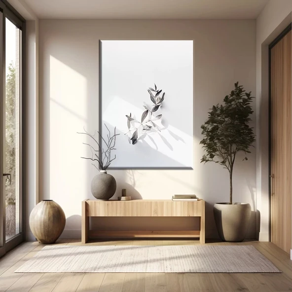 Soyut Kuru Yapraklar Kanvas Tablo ürün görseli