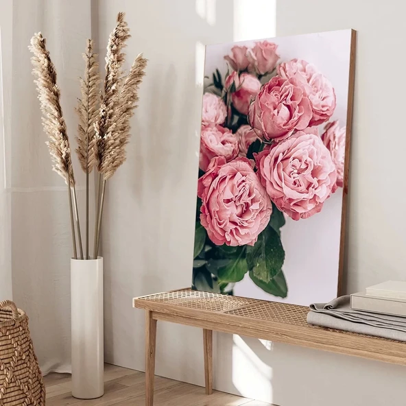 Pembe Güller Kanvas Tablo - Resim 3