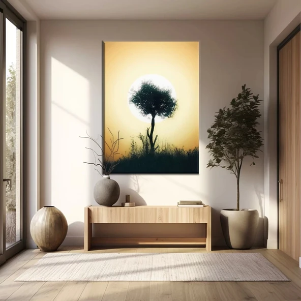 Yalnız Ağaç Kanvas Tablo ürün görseli