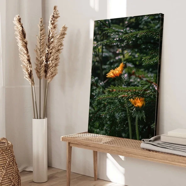 Dallardaki Çiçek Kanvas Tablo - Resim 3