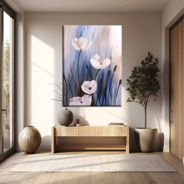 Mavi Lale Kanvas Tablo ürün görseli