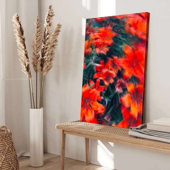 Soyut Karanfil Kanvas Tablo - Resim 3