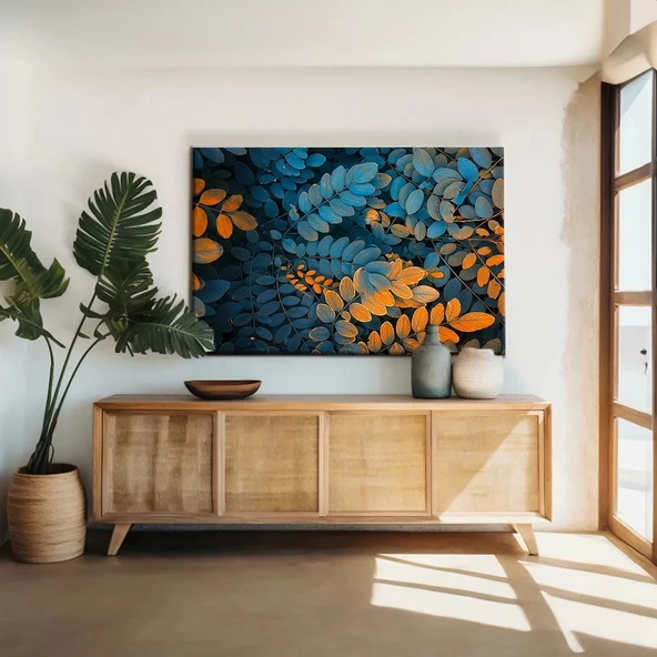 Sonbahar Ağaç Yaprakları Kanvas Tablo ürün görseli