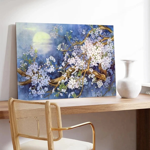 Dallardaki Çiçekler Kanvas Tablo - Resim 3