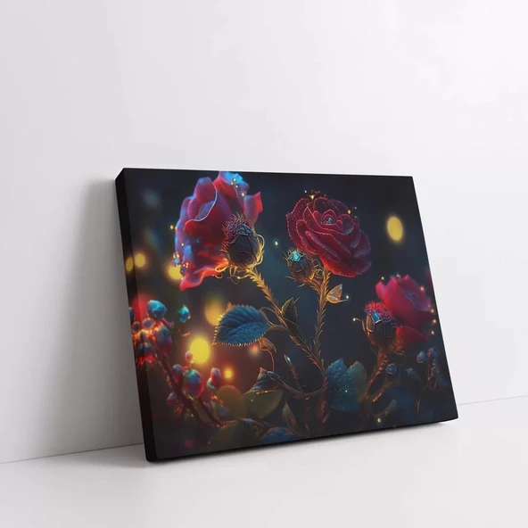 Canlı Güller Kanvas Tablo - Resim 2