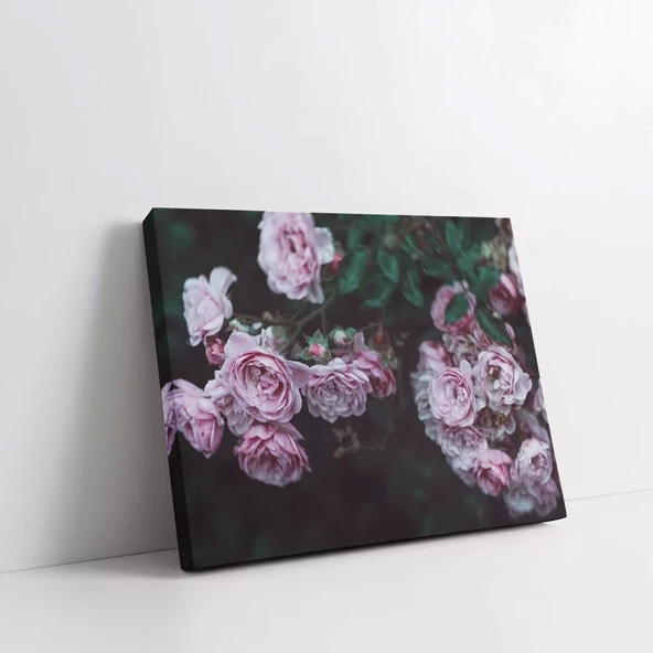 Pembe Güller Tarlası Kanvas Tablo - Resim 2