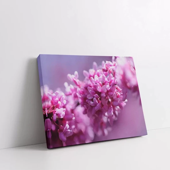 Lila Rengi Çiçekler Kanvas Tablo - Resim 2