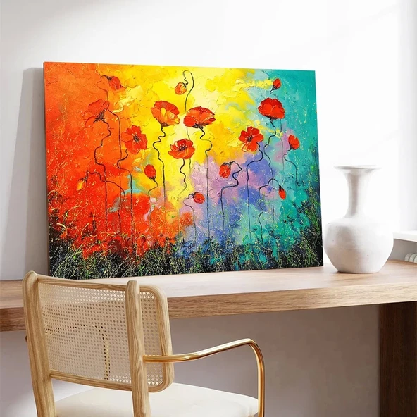 Gelincik Bahçesi Kanvas Tablo - Resim 3