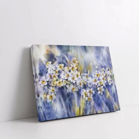 Soyut Papatya Bahçesi Kanvas Tablo - Resim 2