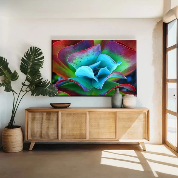 Neon Gül Kanvas Tablo ürün görseli