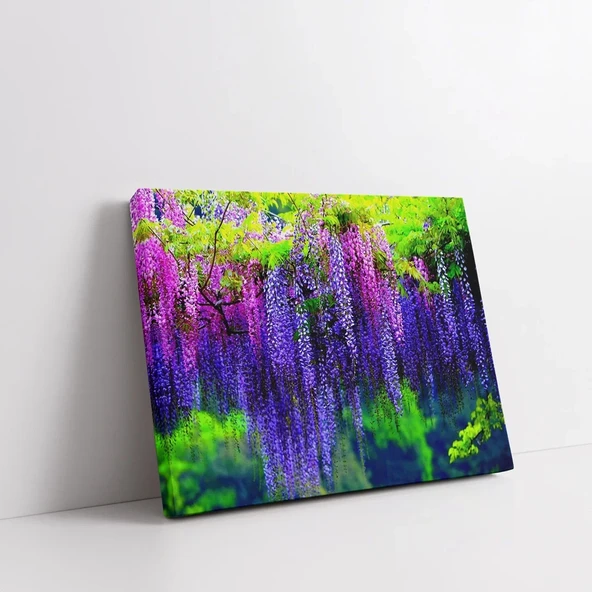 Ağaçtan Sarkan Sümbüller Kanvas Tablo - Resim 2