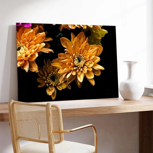 Sarı Çiçekler Kanvas Tablo - Resim 3