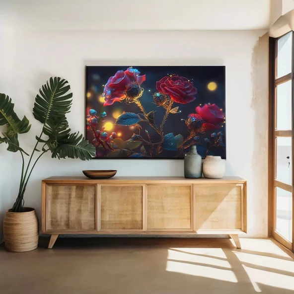 Canlı Güller Kanvas Tablo ürün görseli