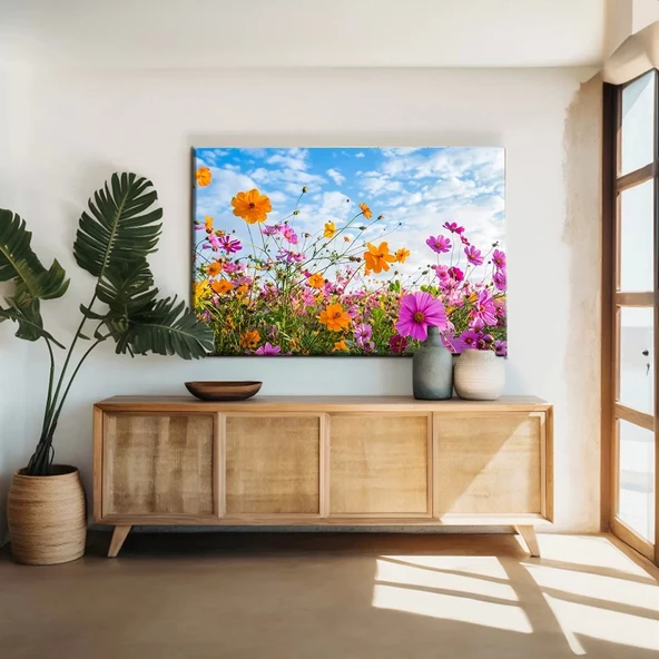 Rengarenk Çiçek Tarlası Kanvas Tablo ürün görseli