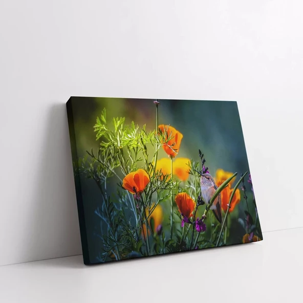 Sarı Laleler Tarlası Kanvas Tablo - Resim 2