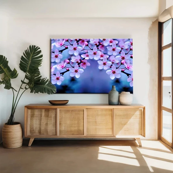 Sakura Ağacındaki Çiçekler Kanvas Tablo ürün görseli