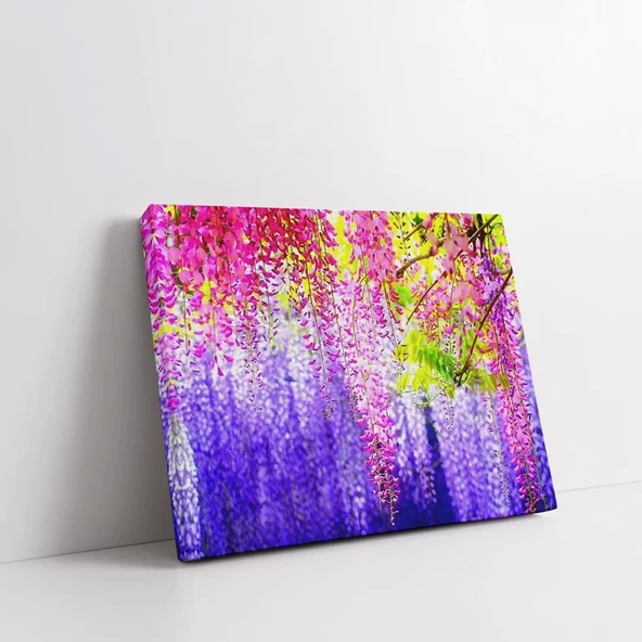 Soyut Rengarenk Çiçekler Kanvas Tablo - Resim 2