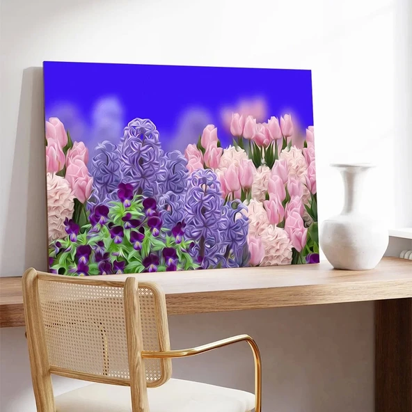 Lale Çiçek Aranjmanı Kanvas Tablo - Resim 2