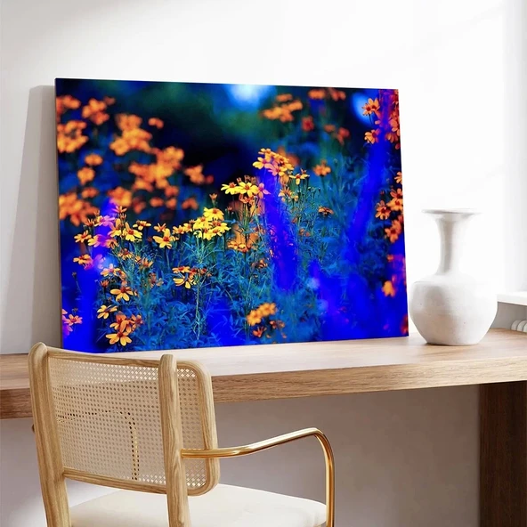 Menekşeler Kanvas Tablo - Resim 3