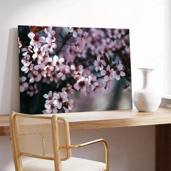 Ağaç Dallarındaki Çiçekler Kanvas Tablo - Resim 3