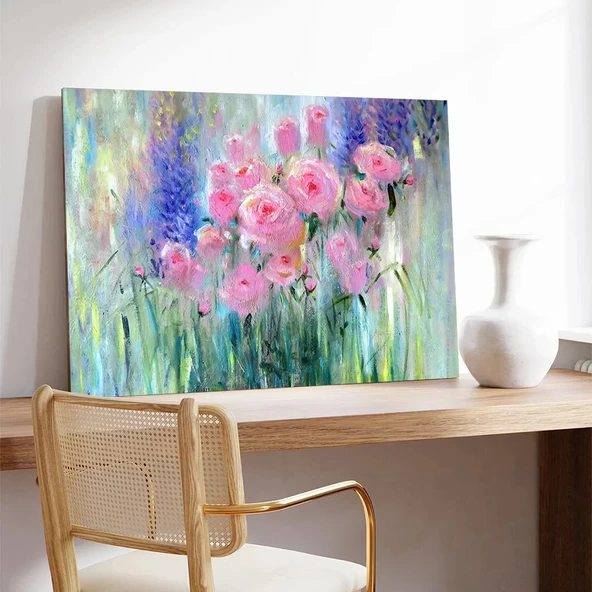 Gül Çiçekler Bahçesi Kanvas Tablo - Resim 3