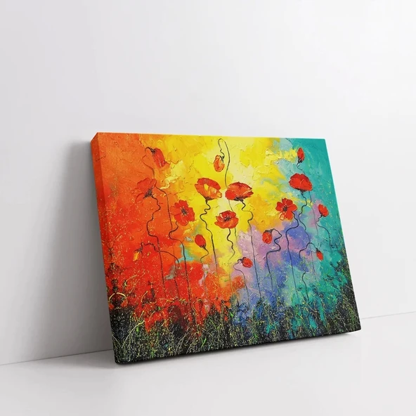 Gelincik Bahçesi Kanvas Tablo - Resim 2