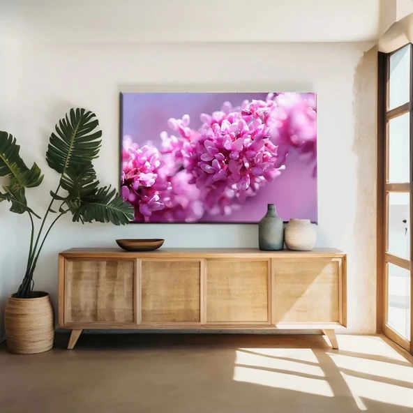 Lila Rengi Çiçekler Kanvas Tablo ürün görseli