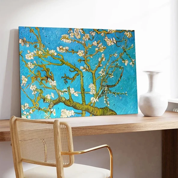 Vincent Van Gogh Çiçek Açan Badem Dalları Kanvas Tablo - Resim 3