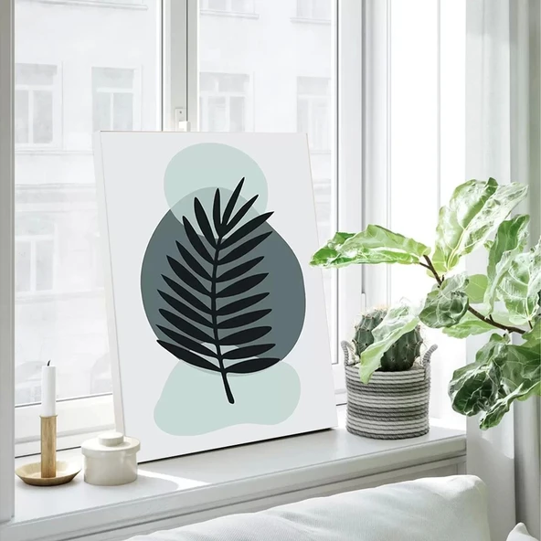 Siyah Palmiye Kanvas Tablo - Resim 3