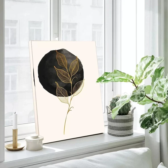 Altın Yaprak Kanvas Tablo - Resim 3