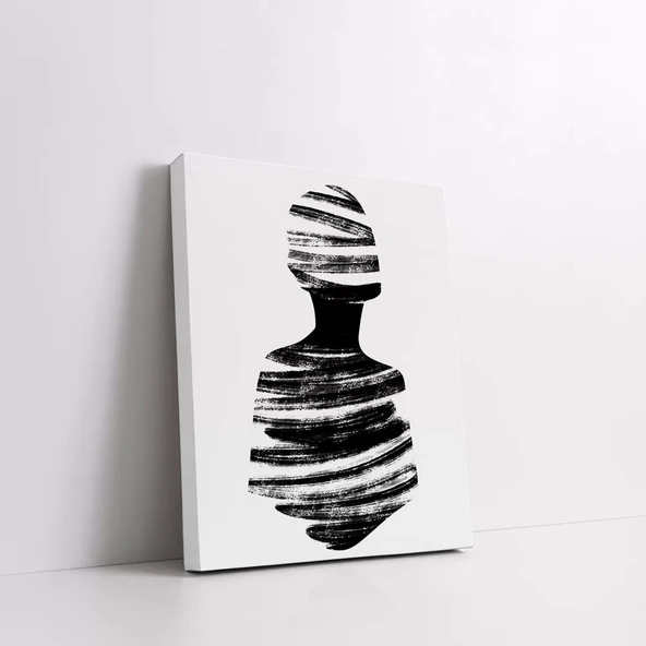 Siyah Beyaz Human Kanvas Tablo - Resim 2