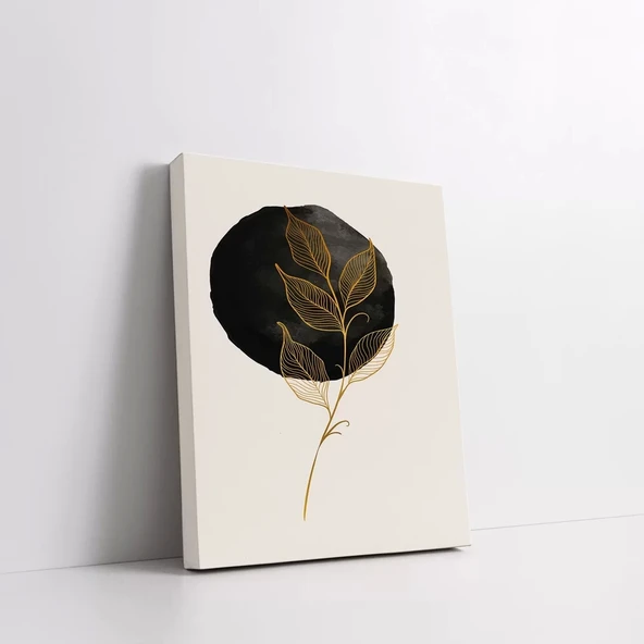 Altın Yaprak Kanvas Tablo - Resim 2