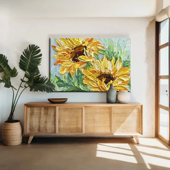 Ay Çiçeği Kanvas Tablo ürün görseli